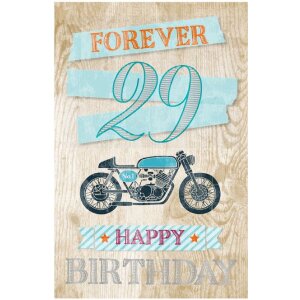 Artebene Tarjeta Cumpleaños Moto Forever 29