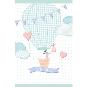 Tarjeta Artebene con Globo del Amor, en relieve