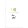Tarjeta Artebene 90 cumpleaños lazo transparente
