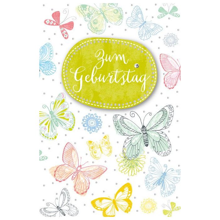 Artebene tarjeta cumpleaños mariposa 3D