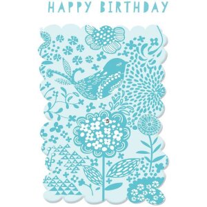 Artebene Tarjeta Cumpleaños Pájaro Azul