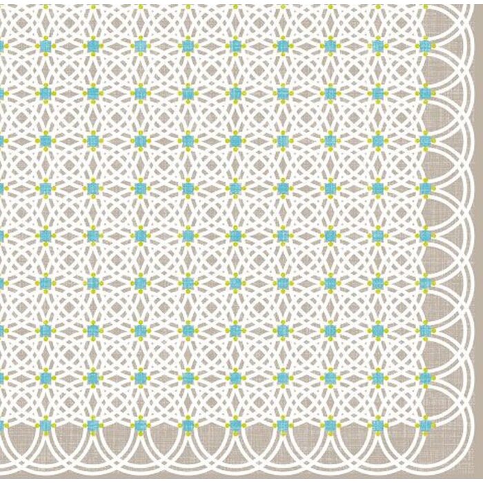 Artebene Servilletas Motivo Círculo taupe 33x33 cm