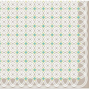 Artebene Servilletas Motivo Círculo taupe 33x33 cm