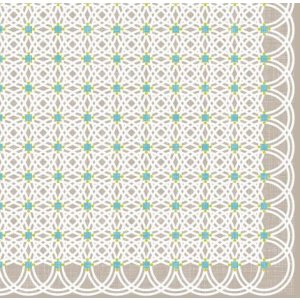 Artebene Servilletas Motivo Círculo taupe 33x33 cm