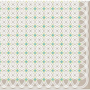 Artebene Servilletas Motivo Círculo taupe 33x33 cm