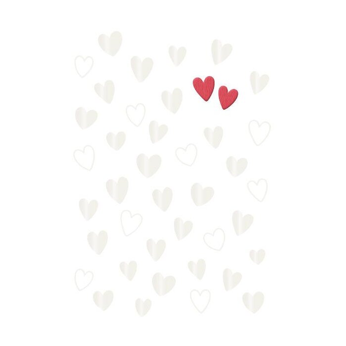 Artebene Tarjeta Bordada Corazones de Boda