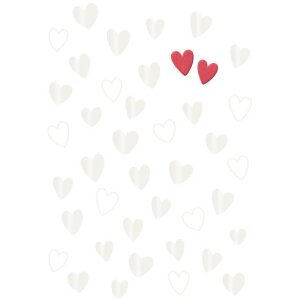 Artebene Tarjeta Bordada Corazones de Boda