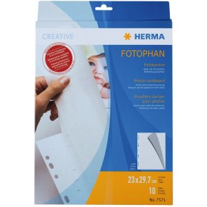 herma photo cardboard a4 blanco 230x297 con hoja...
