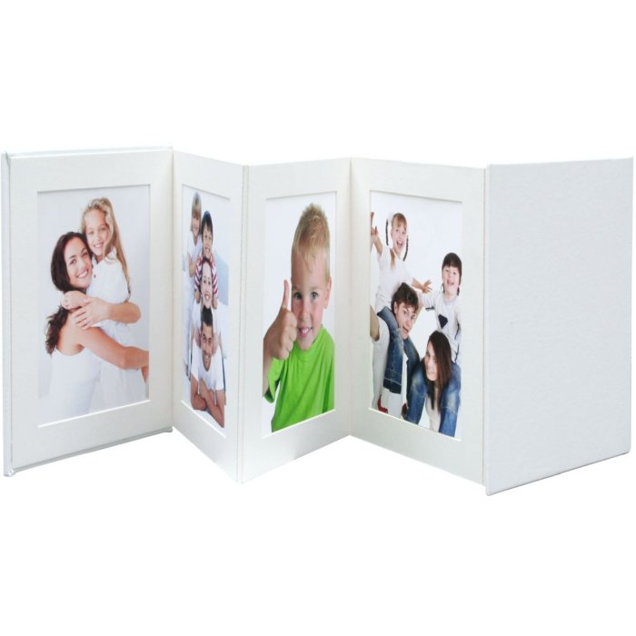 Deknudt Passepartout Leporello 8 fotos 13x13 cm blanco