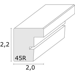 Marco de madera S45R bloque moldura 13x13 cm luz
