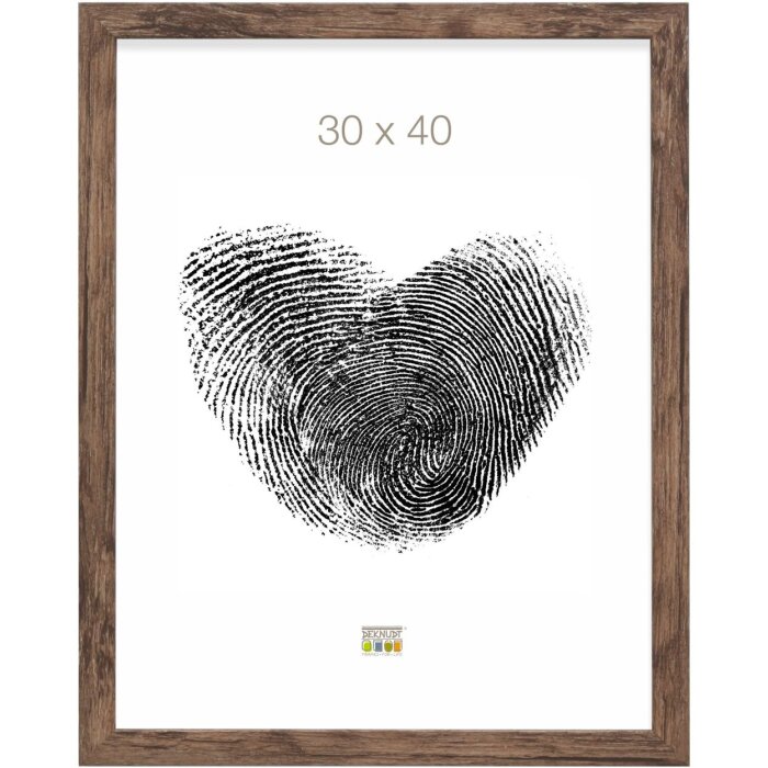Marco de madera S45R Moldura en bloque 18x24 cm marrón