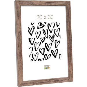Marco de madera S45R Moldura en bloque 18x24 cm marrón
