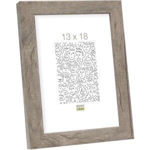 Marco de madera S45R moldura de bloque 20x25 cm gris-beige