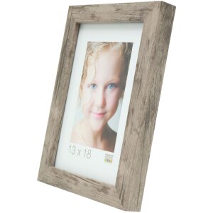 Marco de madera S45R moldura de bloque 20x25 cm gris-beige