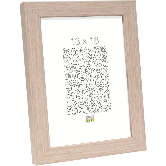 Marco de madera S45R moldura de bloque 30x30 cm roble