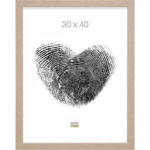 Marco de madera S45R moldura de bloque 30x40 cm roble