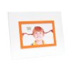 Marco de fotos Deknudt S67JK 10x15 cm blanco con borde naranja
