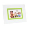 Marco de fotos S67JK 13x18 cm blanco con borde verde