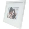 Marco de fotos S67KS paspartú de madera 13x18 cm blanco