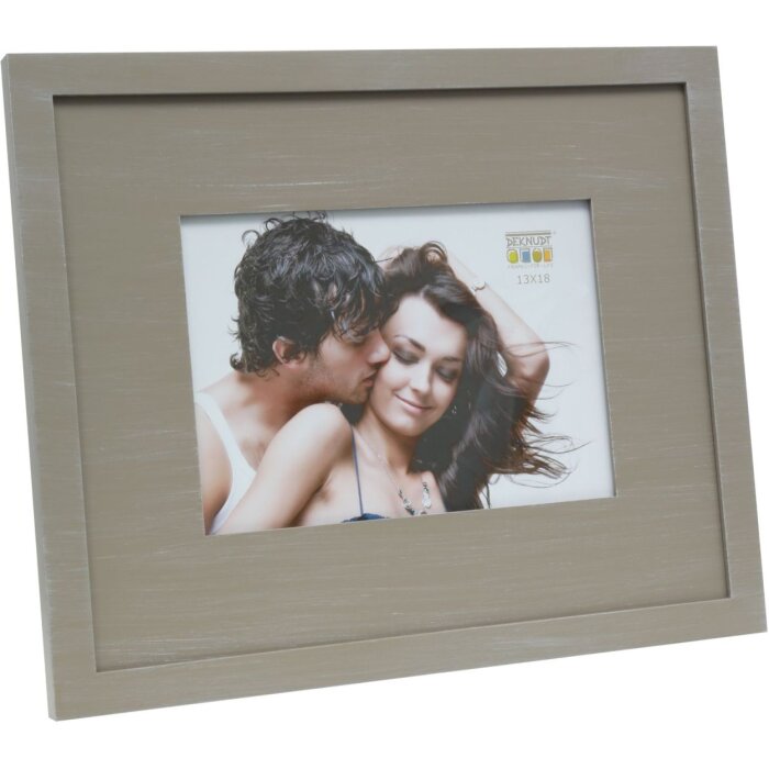 Marco de fotos S67KS passe-partout de madera 13x18 cm beige