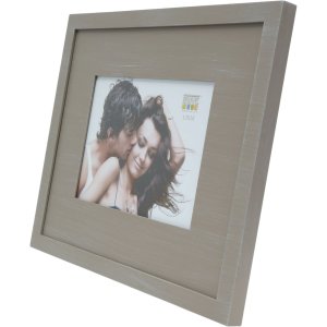 Marco de fotos S67KS passe-partout de madera 15x20 cm beige