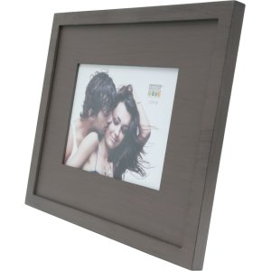 Marco de fotos S67KS paspartú de madera 13x18 cm marrón
