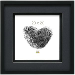 Marco con passepartout madera negro 20,0 x20,0 cm S67NK