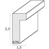 Marco con passepartout madera negro 20,0 x20,0 cm S67NK