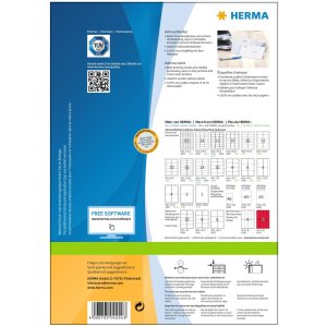 Etiquetas de direcciones Premium A4 38,1x21,2 mm esquinas redondas papel blanco mate 6500 unid.