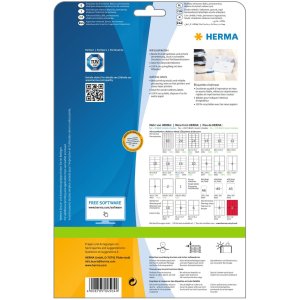 Etiquetas para direcciones Premium A4 38,1x21,2 mm esquinas redondas papel blanco mate 1625 unid.