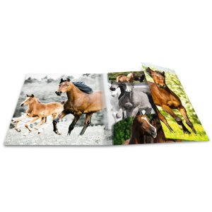 Carpeta A3 con banda elástica Caballos