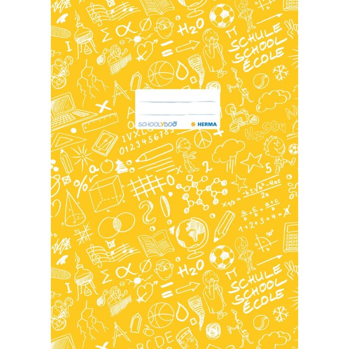 Portada cuaderno A4 SCHOOLYDOO amarillo
