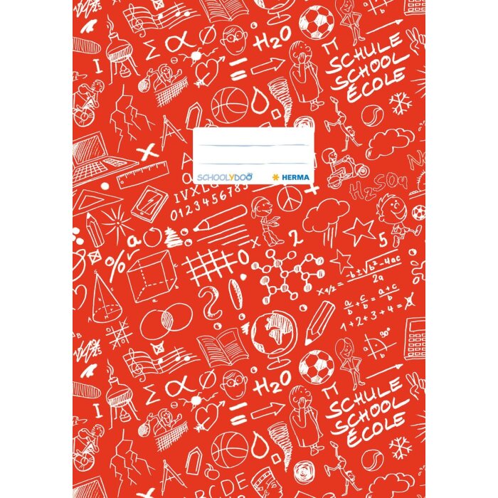 Portada cuaderno A4 SCHOOLYDOO rojo
