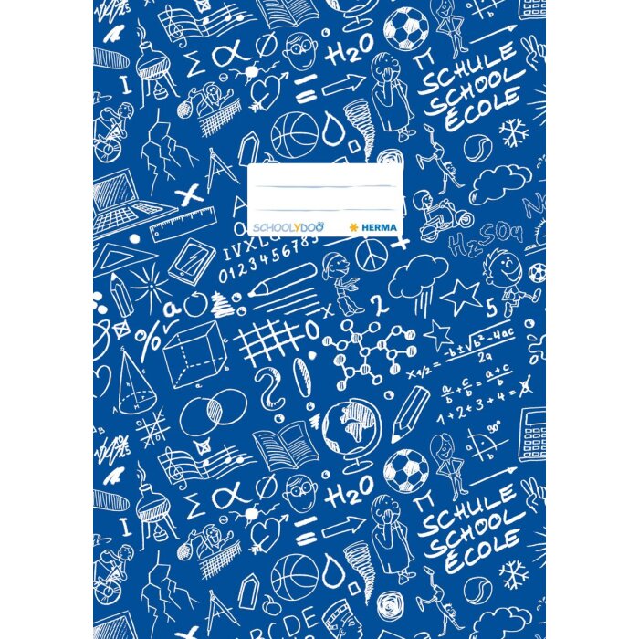 Portada cuaderno A4 SCHOOLYDOO azul