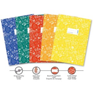 Portada cuaderno A4 SCHOOLYDOO azul