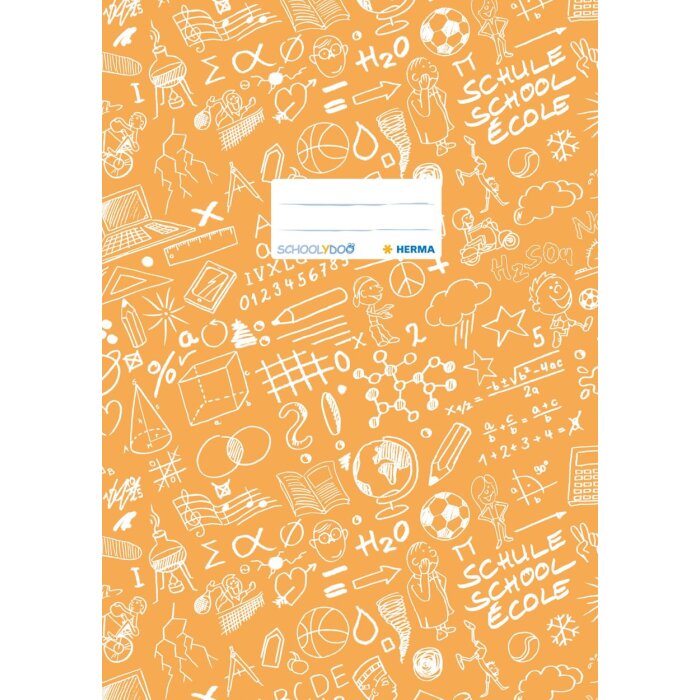 Portada cuaderno A4 SCHOOLYDOO naranja