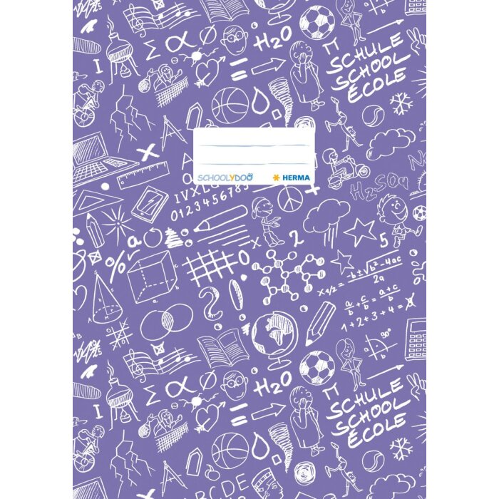 Portada cuaderno A4 SCHOOLYDOO morado