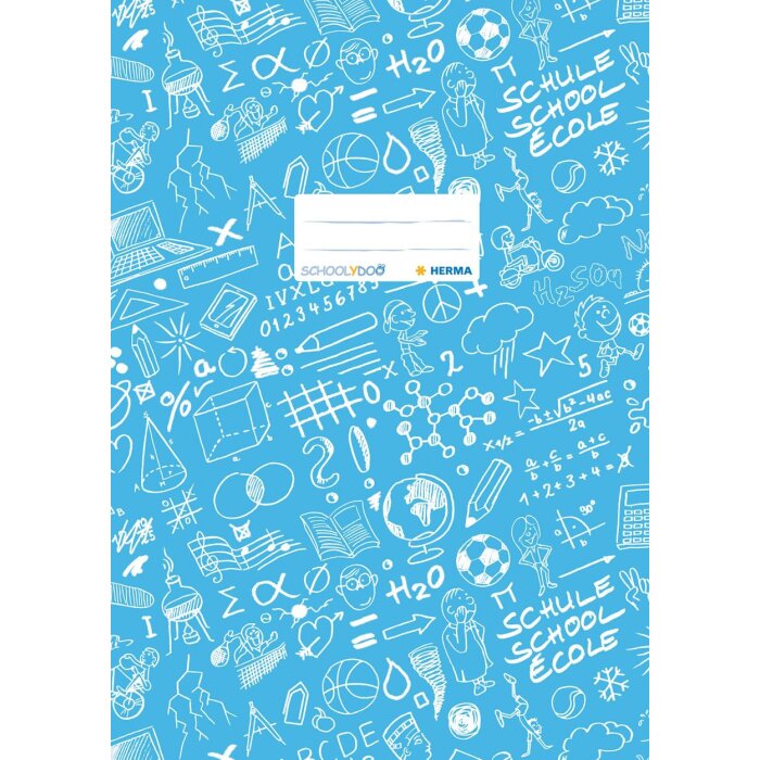 Portada cuaderno A4 SCHOOLYDOO azul claro