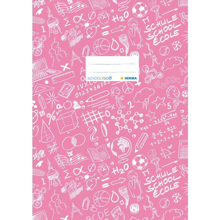 Portada cuaderno A4 SCHOOLYDOO rosa