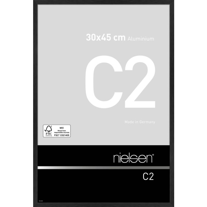 Nielsen Marco de aluminio C2 30x45 cm negro mate
