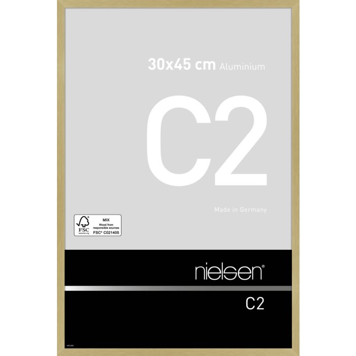 Nielsen Marco de aluminio C2 30x45 cm estructura oro mate