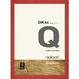 Marco de madera desmontable Quadrum 21x30 cm rojo