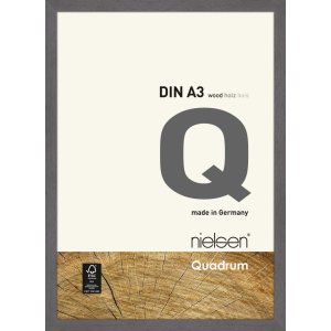 Marco de madera desmontable Quadrum 30x42 cm gris