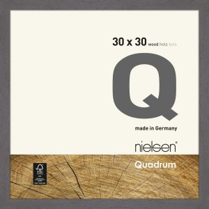Marco de madera con clip Quadrum 30x30 cm gris