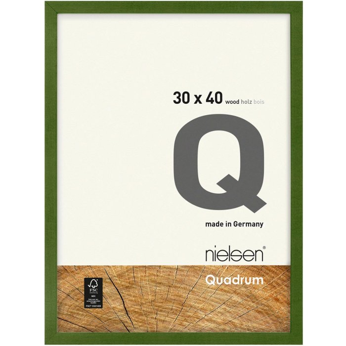 Marco de madera con clip Quadrum 30x40 cm verde