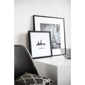 Marco de madera con clip Quadrum 40x50 cm gris