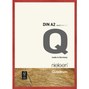 Marco de madera con clip Quadrum 42x60 cm rojo