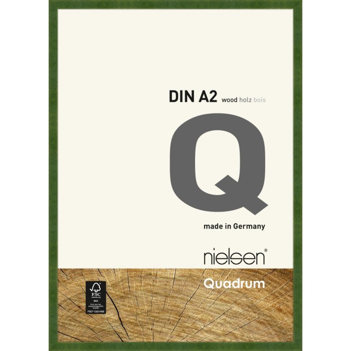 Marco de madera con clip Quadrum 42x60 cm verde