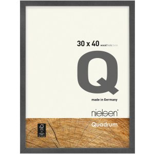 Marco de madera con clip Quadrum 40x40 cm gris