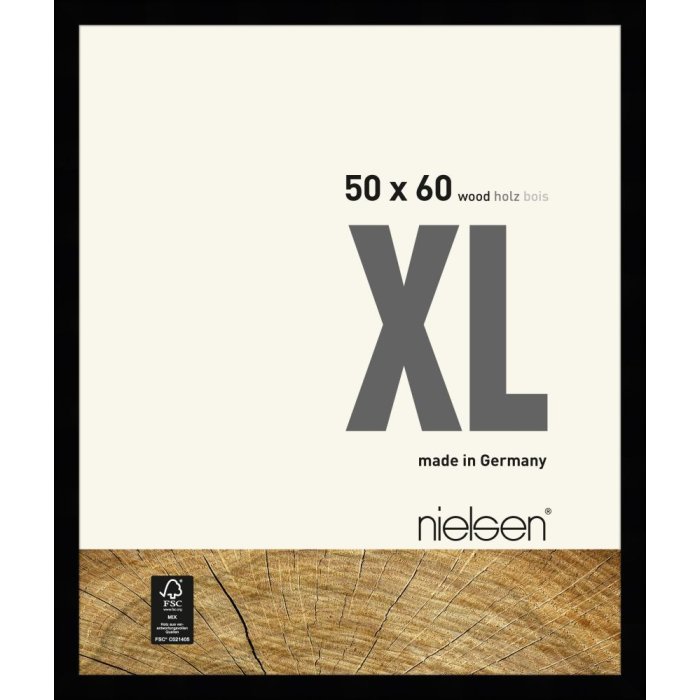 Marco de madera Nielsen XL 50x60 cm negro